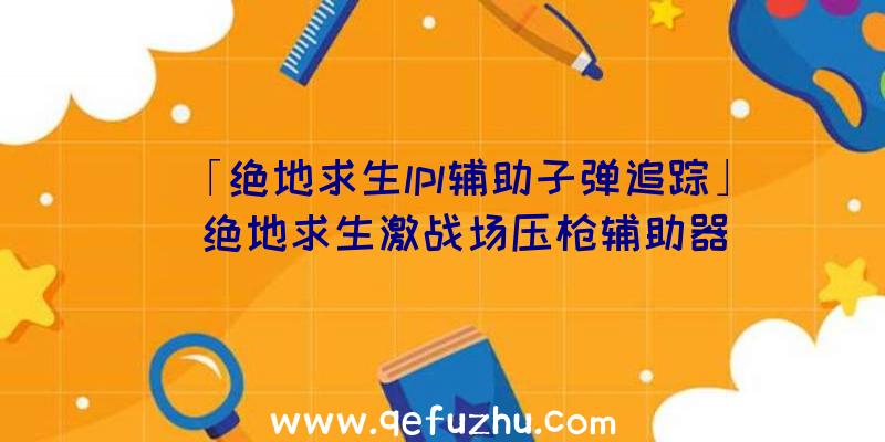 「绝地求生lpl辅助子弹追踪」|绝地求生激战场压枪辅助器